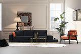 Canapea Fixa cu 4 Locuri Line, 320 x 84 x 102 cm - Negru, SKU 560ARE1315