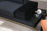 Canapea Fixa cu 4 Locuri Line, 320 x 84 x 102 cm - Negru, SKU 560ARE1315