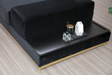 Canapea Fixa cu 4 Locuri Line, 320 x 84 x 102 cm - Negru, SKU 560ARE1315
