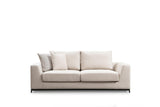 Canapea Fixa cu 3 Locuri Line, Bej, 201 x 84 x 102 cm
