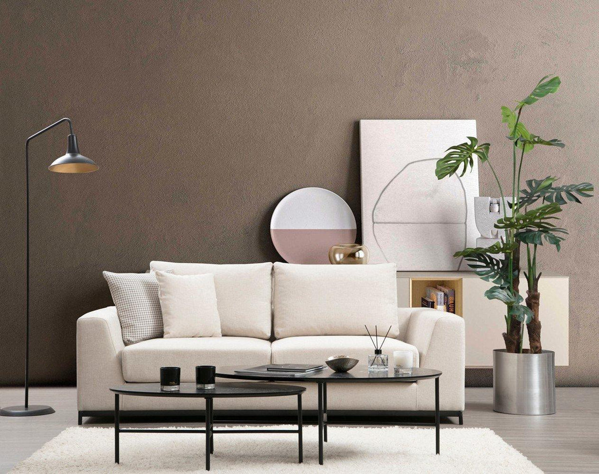 Canapea Fixa cu 3 Locuri Line, Bej, 201 x 84 x 102 cm, SKU 560ARE1317