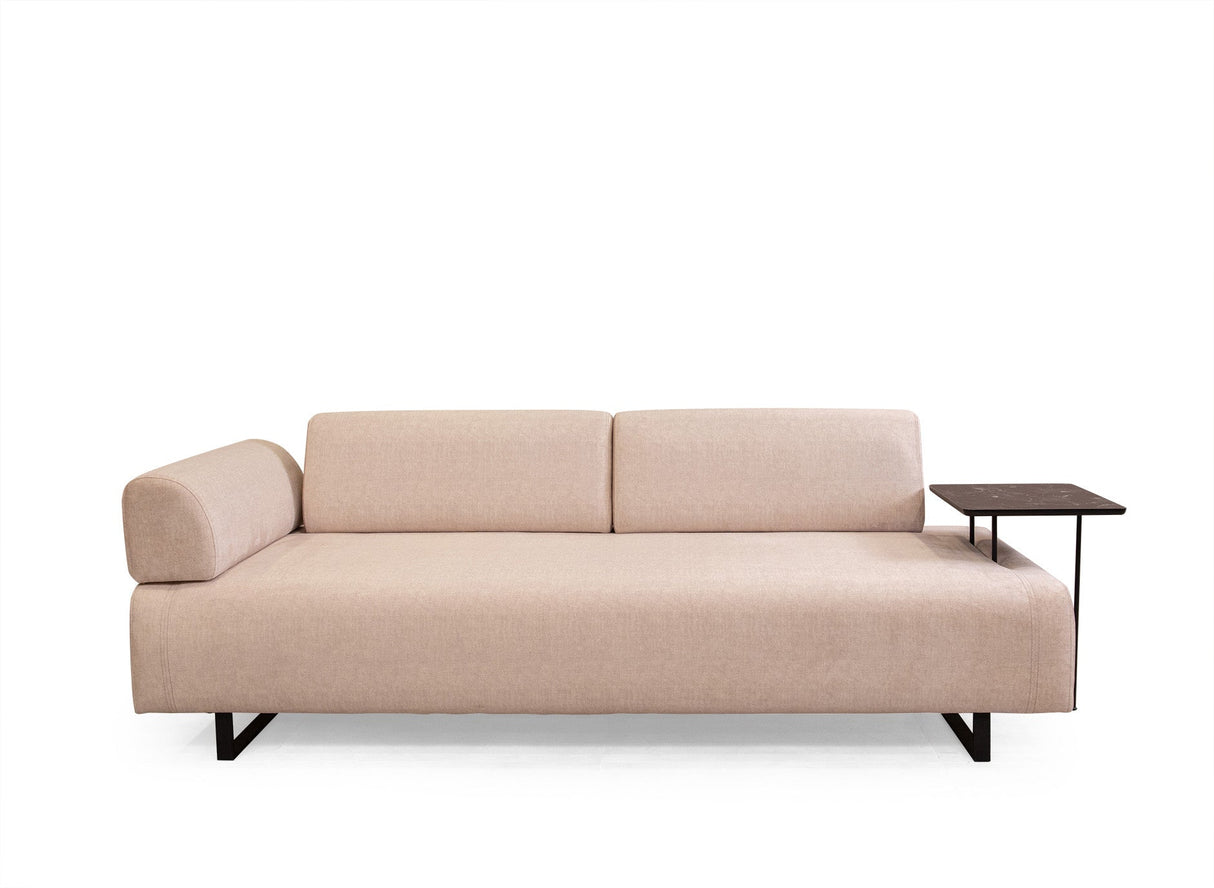 Canapea extensibilă 3 locuri Infinity, Cu măsuță laterală, Diverse culori, 90x66x80 cm - Bej | SKU: 560ARE1326 | Canapea extensibilă 3 locuri Infinity, Cu măsuță laterală, 90x66x80 cm, varianta Bej, produs pentru amenajarea locuinței, disponibil online în România la CasaMob