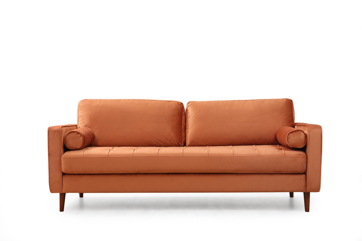Canapea fixă Rome, Diverse culori, Diverse configurații, Ø10x70 cm - Portocaliu - 3 locuri | SKU: 560ARE1332 | Canapea fixă Rome, Ø10x70 cm, varianta Portocaliu - 3 locuri, produs pentru amenajarea locuinței, disponibil online în România la CasaMob