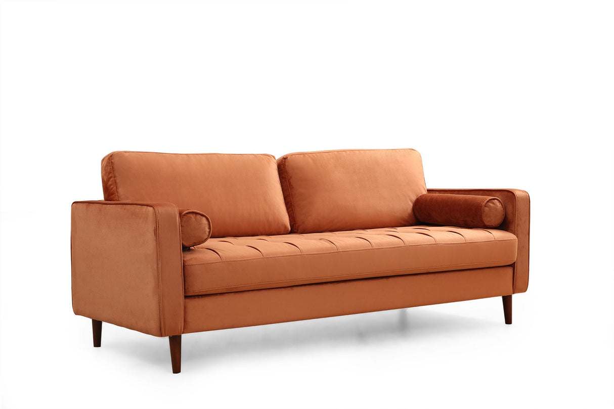 Canapea fixă Rome, Diverse culori, Diverse configurații, Ø10x70 cm - Portocaliu - 3 locuri | SKU: 560ARE1332 | Canapea fixă Rome, Ø10x70 cm, varianta Portocaliu - 3 locuri, produs pentru amenajarea locuinței, disponibil online în România la CasaMob