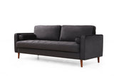 Canapea fixă Rome, Diverse culori, Diverse configurații, Ø10x70 cm - Negru - Stejar - 3 locuri | SKU: 560ARE1334 | Canapea fixă Rome, Ø10x70 cm, varianta Negru - Stejar - 3 locuri, produs pentru amenajarea locuinței, disponibil online în România la CasaMob