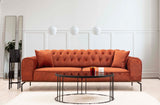 Canapea extensibilă 3 locuri Siesta, Spătar capitonat, Diverse culori, 78x62x92 cm - Portocaliu | SKU: 560ARE1338 | Canapea extensibilă 3 locuri Siesta, Spătar capitonat, 78x62x92 cm, varianta Portocaliu, produs pentru amenajarea locuinței, disponibil online în România la CasaMob