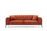 Canapea extensibilă 3 locuri Siesta, Spătar capitonat, Diverse culori, 78x62x92 cm - Portocaliu | SKU: 560ARE1338 | Canapea extensibilă 3 locuri Siesta, Spătar capitonat, 78x62x92 cm, varianta Portocaliu, produs pentru amenajarea locuinței, disponibil online în România la CasaMob