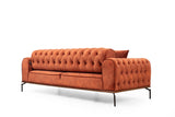 Canapea extensibilă 3 locuri Siesta, Spătar capitonat, Diverse culori, 78x62x92 cm - Portocaliu | SKU: 560ARE1338 | Canapea extensibilă 3 locuri Siesta, Spătar capitonat, 78x62x92 cm, varianta Portocaliu, produs pentru amenajarea locuinței, disponibil online în România la CasaMob
