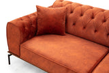 Canapea extensibilă 3 locuri Siesta, Spătar capitonat, Diverse culori, 78x62x92 cm - Portocaliu | SKU: 560ARE1338 | Canapea extensibilă 3 locuri Siesta, Spătar capitonat, 78x62x92 cm, varianta Portocaliu, produs pentru amenajarea locuinței, disponibil online în România la CasaMob