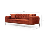 Canapea extensibilă 3 locuri Siesta, Spătar capitonat, Diverse culori, 78x62x92 cm - Portocaliu | SKU: 560ARE1338 | Canapea extensibilă 3 locuri Siesta, Spătar capitonat, 78x62x92 cm, varianta Portocaliu, produs pentru amenajarea locuinței, disponibil online în România la CasaMob