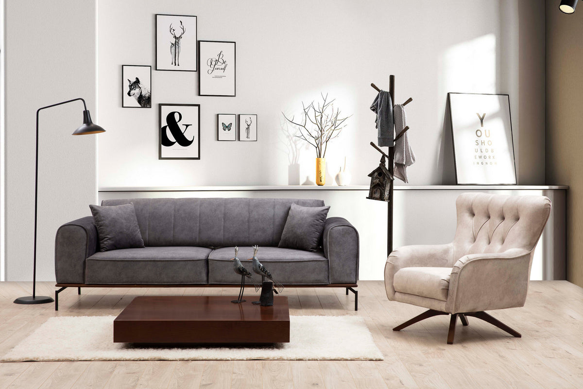 Antracit | SKU: 560ARE1339 | Canapea extensibilă 3 locuri Siesta, Spătar simplu, Antracit, 78x62x92 cm, varianta Antracit, produs pentru amenajarea locuinței, disponibil online în România la CasaMob