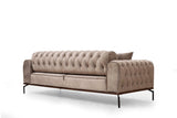 Canapea extensibilă 3 locuri Siesta, Spătar capitonat, Diverse culori, 78x62x92 cm - Crem | SKU: 560ARE1341 | Canapea extensibilă 3 locuri Siesta, Spătar capitonat, 78x62x92 cm, varianta Crem, produs pentru amenajarea locuinței, disponibil online în România la CasaMob