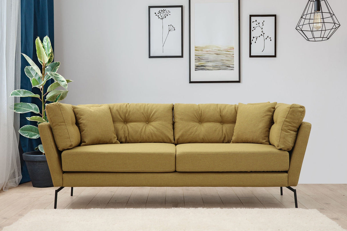 Canapea fixă Mapa, Diverse culori, Diverse configurații, Diverse dimensiuni - Greenish yellow - Nespecificată - 3 locuri | SKU: 560ARE1354 | Canapea fixă Mapa, varianta Greenish yellow - Nespecificată - 3 locuri, produs pentru amenajarea locuinței, disponibil online în România la CasaMob