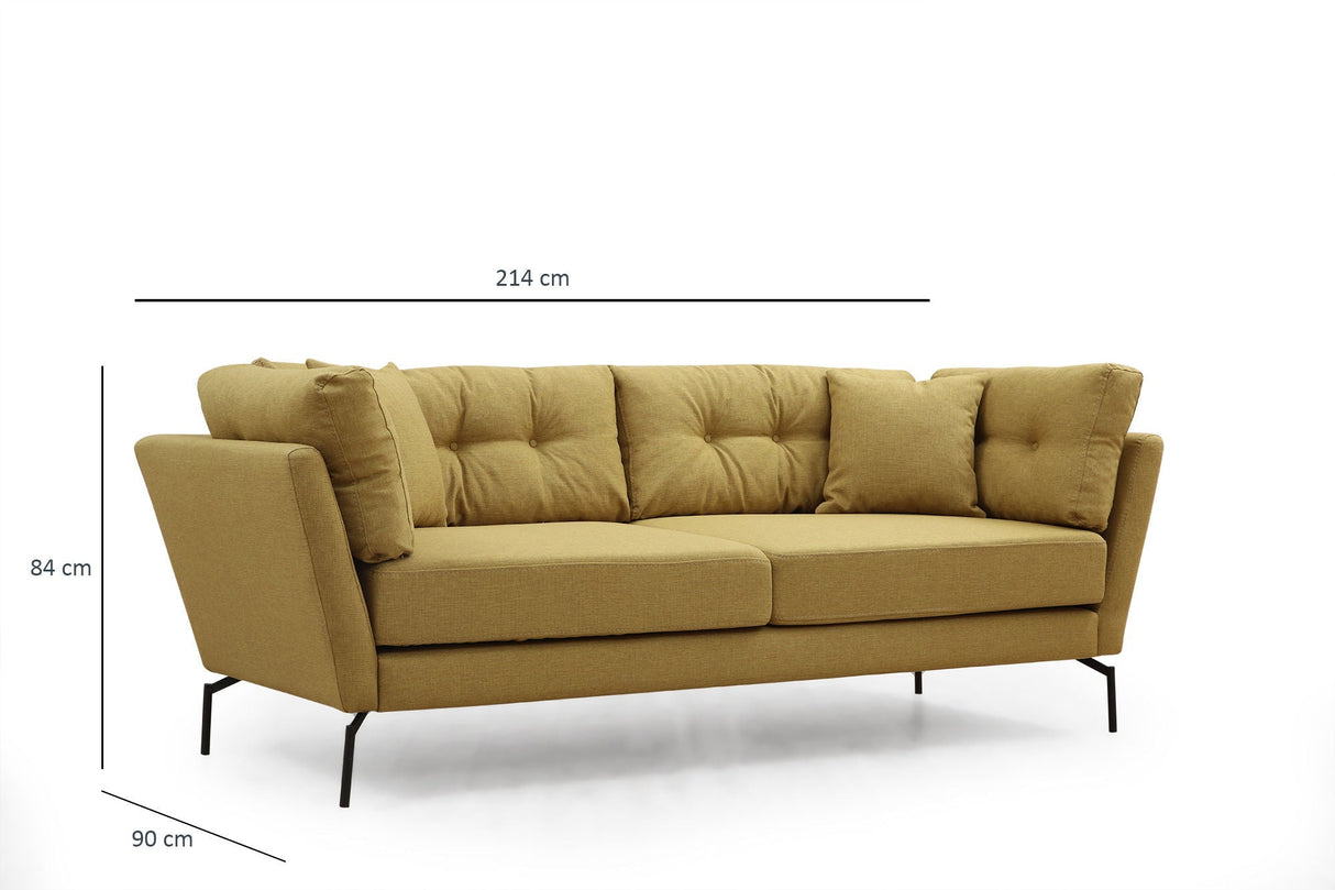 Canapea fixă Mapa, Diverse culori, Diverse configurații, Diverse dimensiuni - Greenish yellow - Nespecificată - 3 locuri | SKU: 560ARE1354 | Canapea fixă Mapa, varianta Greenish yellow - Nespecificată - 3 locuri, produs pentru amenajarea locuinței, disponibil online în România la CasaMob