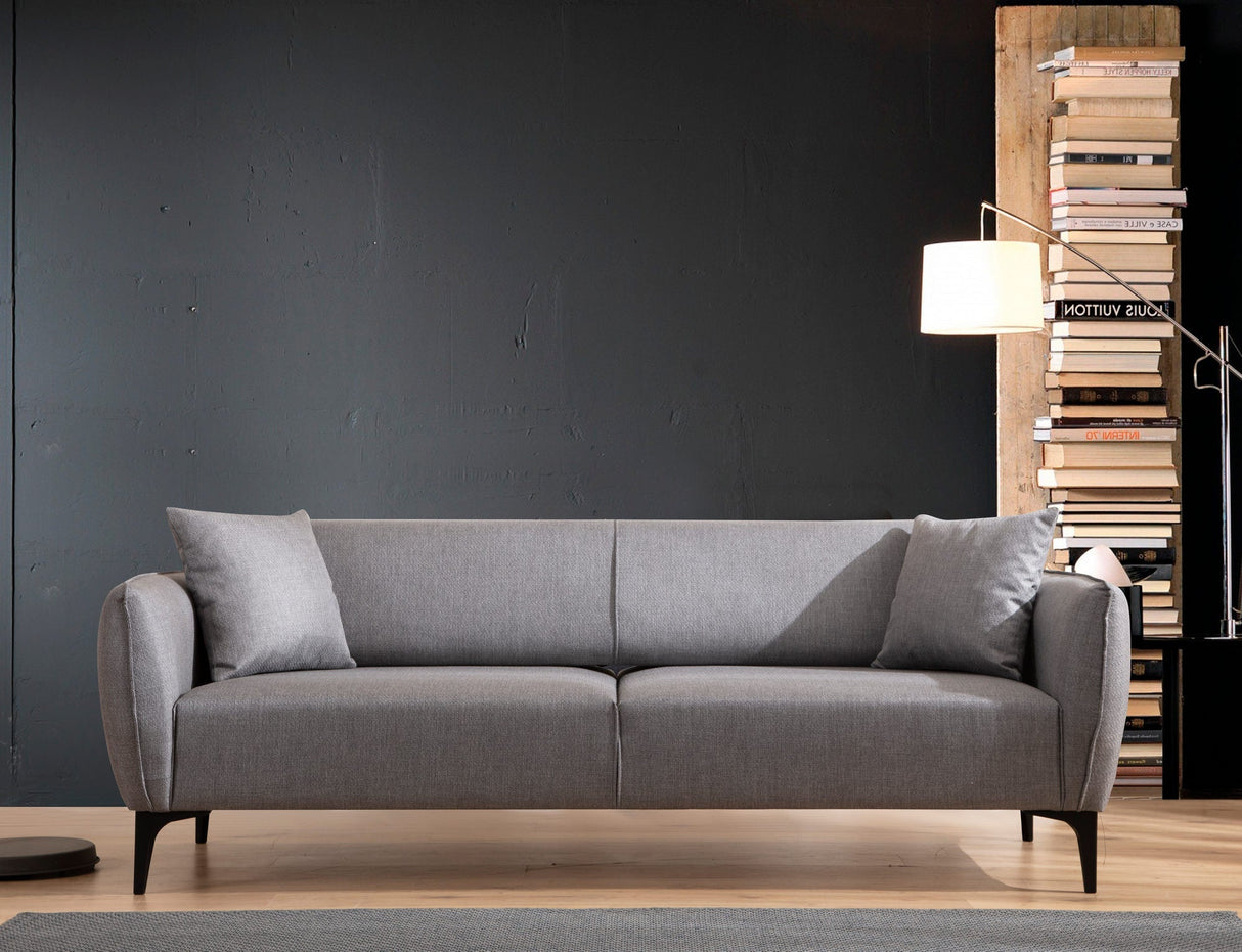 Canapea fixă Belissimo, Diverse culori, Diverse configurații, Diverse dimensiuni - Gri - 220x95x67 cm - 3 locuri | SKU: 560ARE1360 | Canapea fixă Belissimo, varianta Gri - 220x95x67 cm - 3 locuri, produs pentru amenajarea locuinței, disponibil online în România la CasaMob