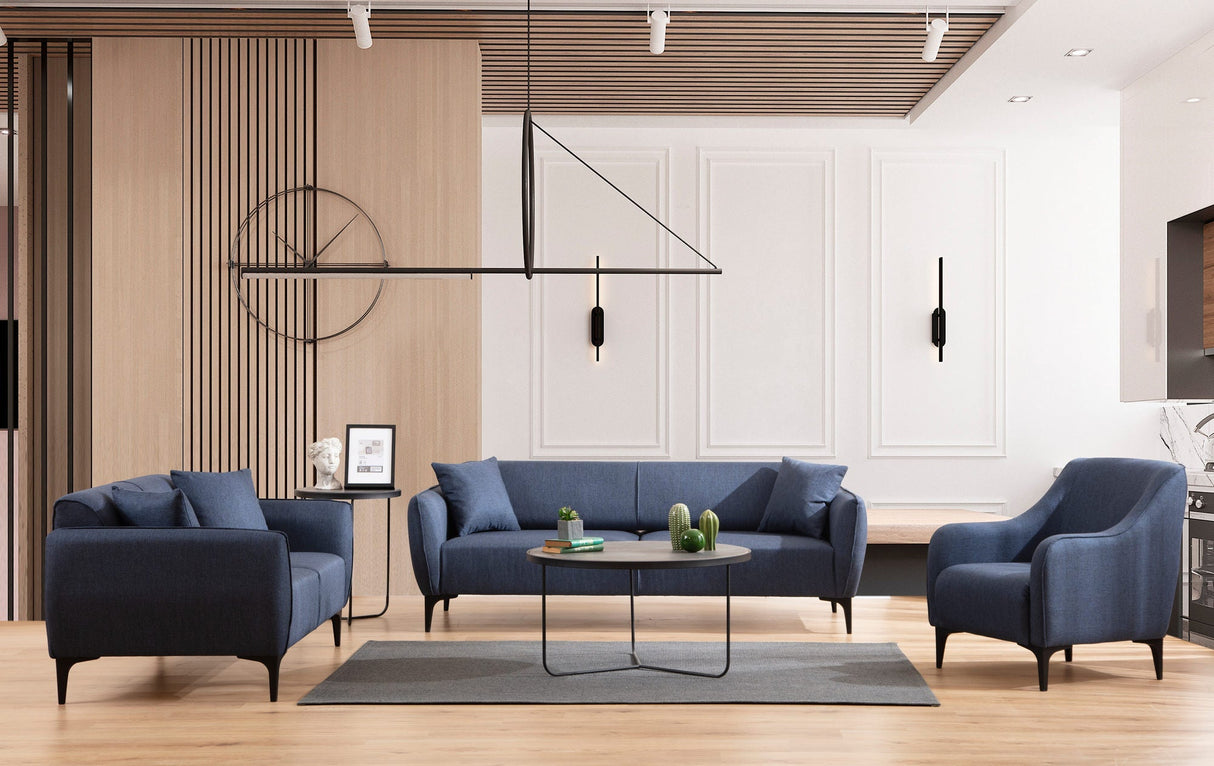 Canapea fixă Belissimo, Diverse culori, Diverse configurații, Diverse dimensiuni - Albastru - 220x95x67 cm - 3 locuri | SKU: 560ARE1361 | Canapea fixă Belissimo, varianta Albastru - 220x95x67 cm - 3 locuri, produs pentru amenajarea locuinței, disponibil online în România la CasaMob