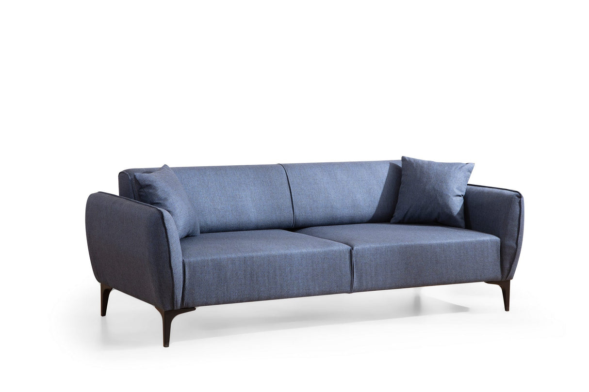 Canapea fixă Belissimo, Diverse culori, Diverse configurații, Diverse dimensiuni - Albastru - 220x95x67 cm - 3 locuri | SKU: 560ARE1361 | Canapea fixă Belissimo, varianta Albastru - 220x95x67 cm - 3 locuri, produs pentru amenajarea locuinței, disponibil online în România la CasaMob