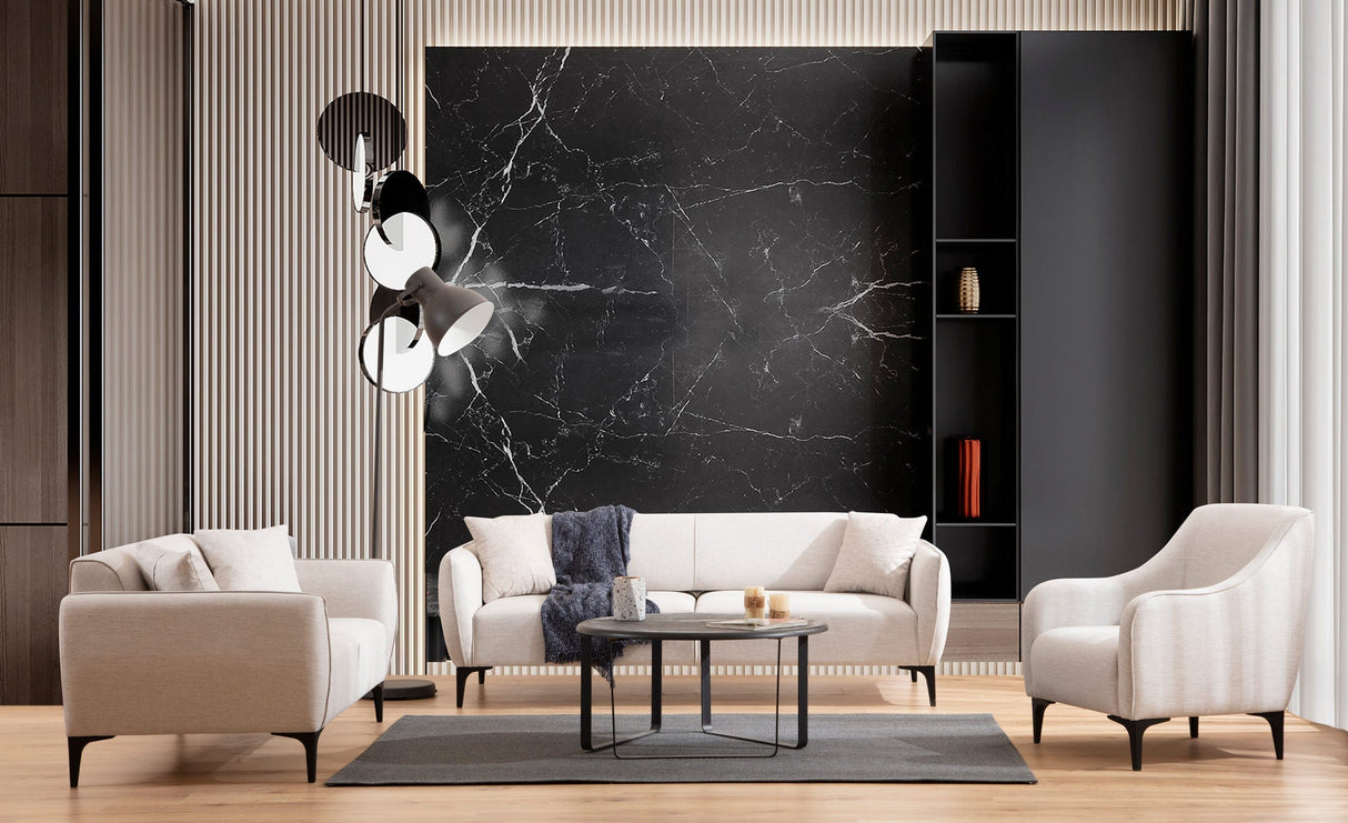 Canapea fixă Belissimo, Diverse culori, Diverse configurații, Diverse dimensiuni - Off white - 220x95x67 cm - 3 locuri | SKU: 560ARE1362 | Canapea fixă Belissimo, varianta Off white - 220x95x67 cm - 3 locuri, produs pentru amenajarea locuinței, disponibil online în România la CasaMob