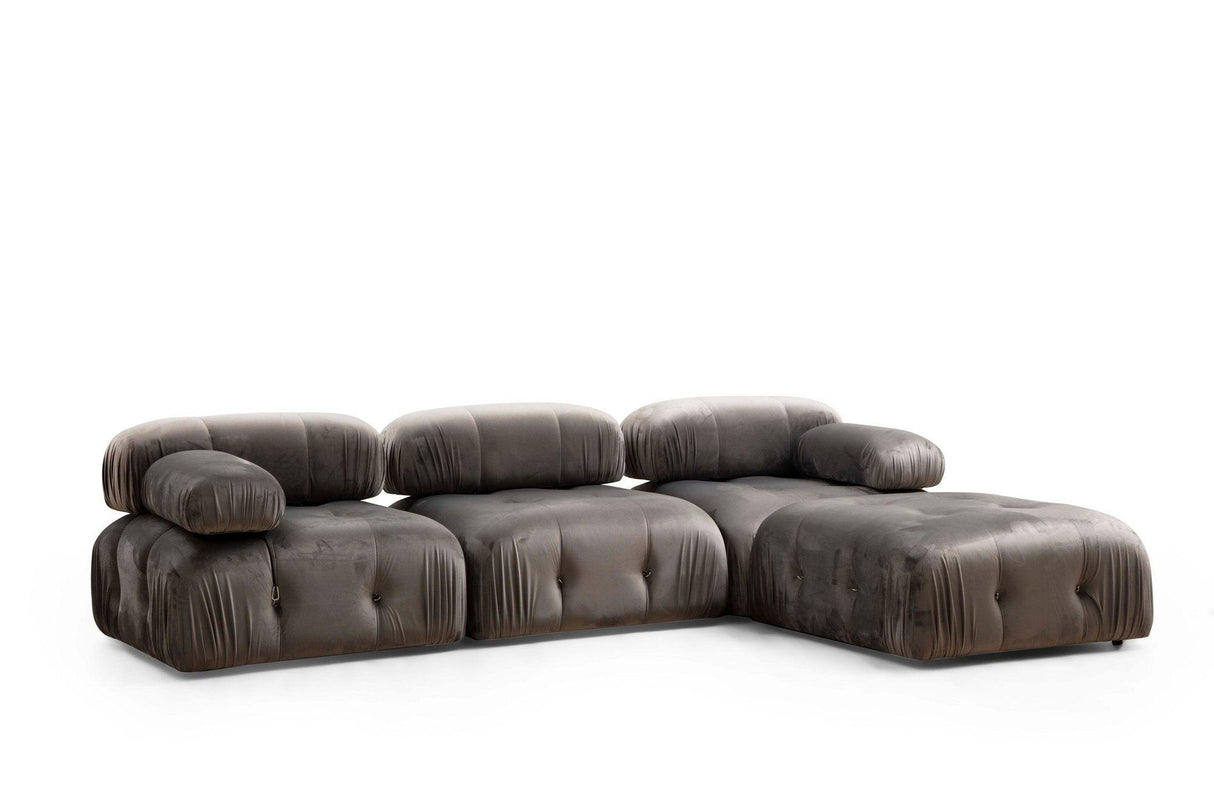 Fotoliu Lux Pufosii, 95x65x75 cm, Interschimbabil - Gri, SKU 560ARE1412