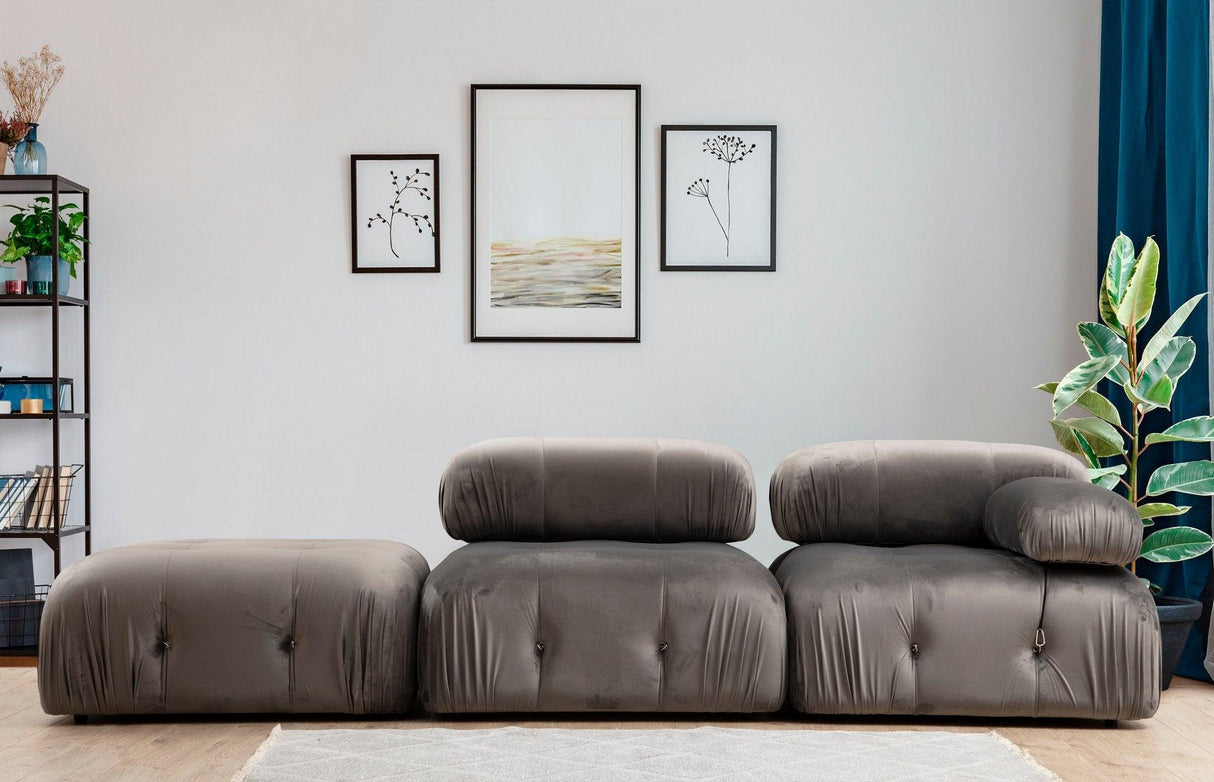 Fotoliu Lux Pufosii, 95x65x75 cm, Interschimbabil - Gri, SKU 560ARE1412