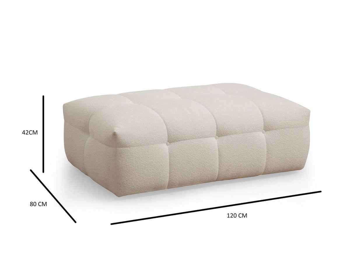 Tuffet Taburet Cady Ottoman Bej, 120 x 42 x 80 cm