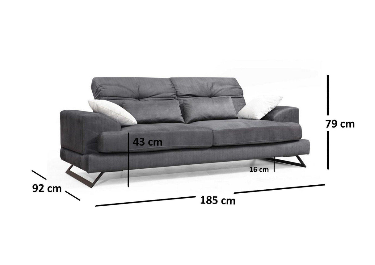 Canapea fixă Frido, Diverse culori, Diverse configurații - Antracit - 2 locuri | SKU: 560ARE1501 | Canapea fixă Frido, varianta Antracit - 2 locuri, produs pentru amenajarea locuinței, disponibil online în România la CasaMob