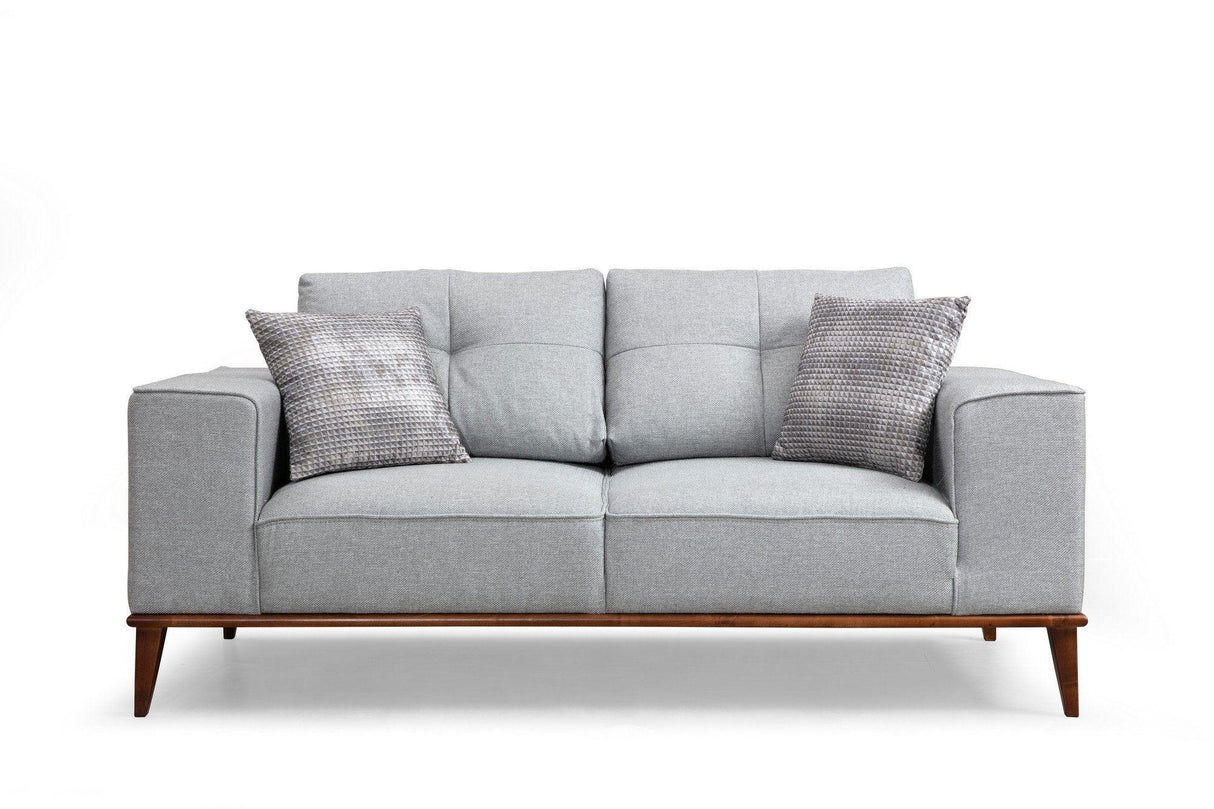 Canapea extensibilă Bellisimo, 2 locuri, Fixă, Gri, 184x85x91 cm