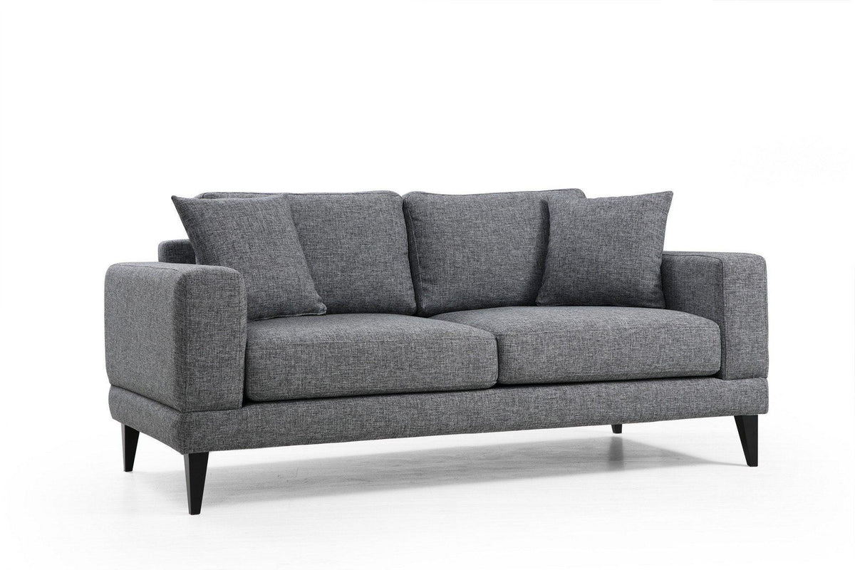 Canapea Fixa cu 2 Locuri Biutiful, Gri Inchis, 180 x 85 x 90 cm, SKU 560ARE1504