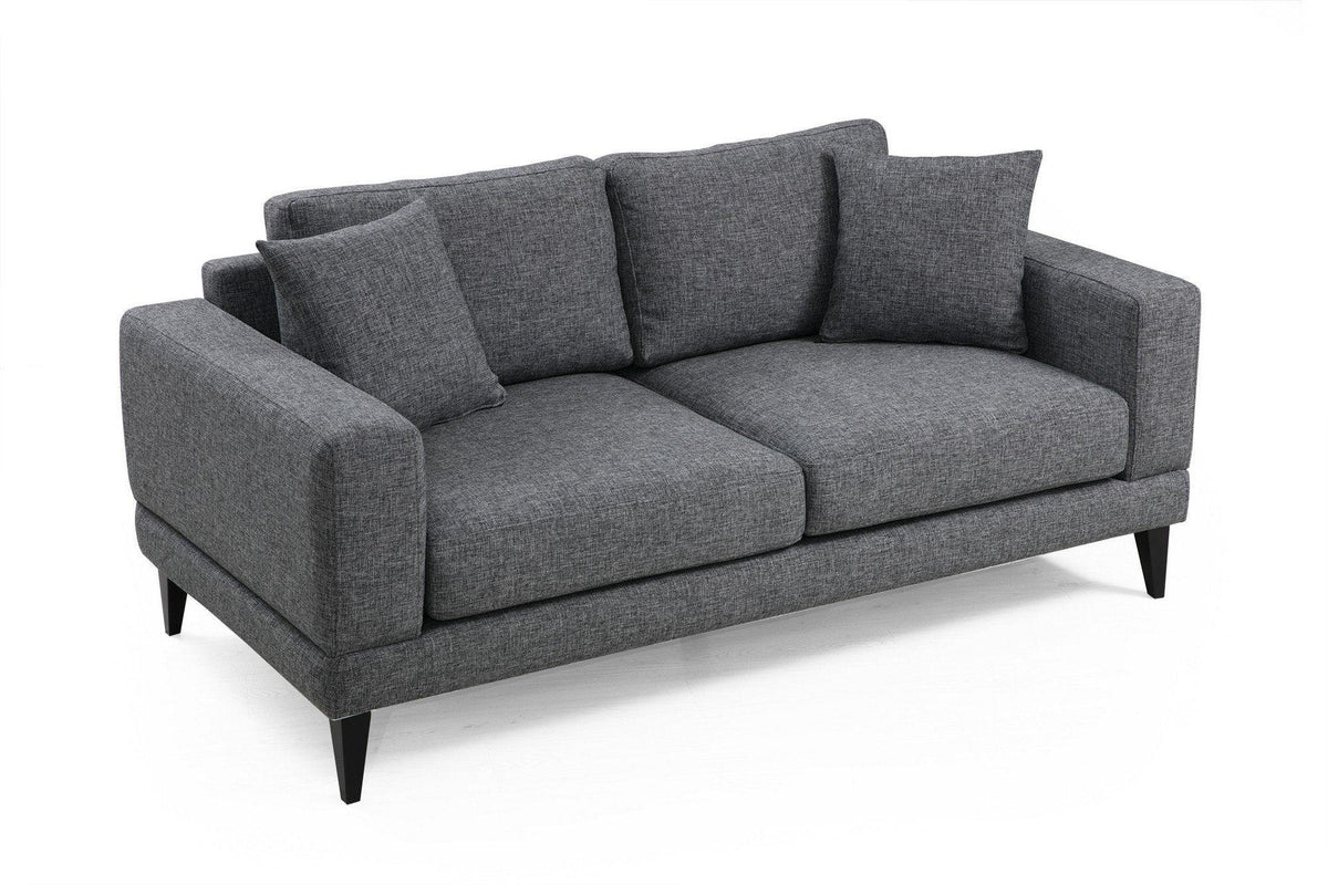 Canapea Fixa cu 2 Locuri Biutiful, Gri Inchis, 180 x 85 x 90 cm, SKU 560ARE1504