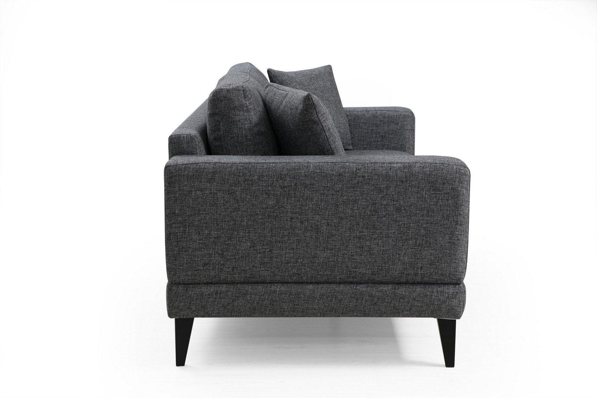 Canapea Fixa cu 2 Locuri Biutiful, Gri Inchis, 180 x 85 x 90 cm, SKU 560ARE1504