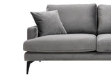 Canapea Fixa cu 2 Locuri Yase, 175 x 88 x 90 cm - Gri, SKU 560ARE1505