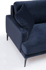 Canapea Fixa cu 2 Locuri Yase, 175 x 88 x 90 cm - Albastru, SKU 560ARE1505