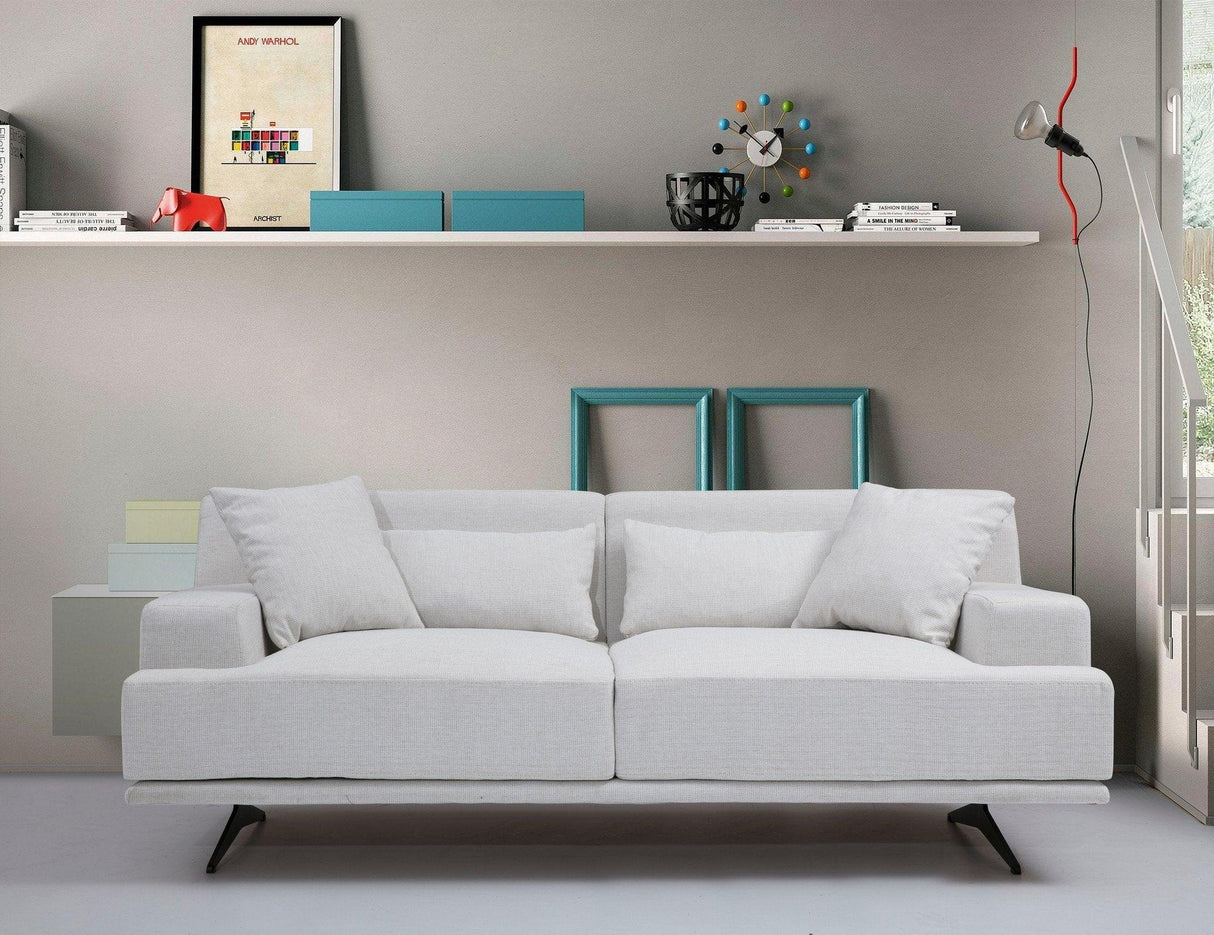 Canapea Fixa cu 2 Locuri Bentley, 200 x 80 x 110 cm - Bej, SKU 560ARE1507