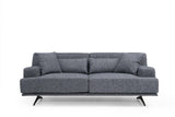 Canapea Fixa cu 2 Locuri Bentley, 200 x 80 x 110 cm - Gri, SKU 560ARE1507