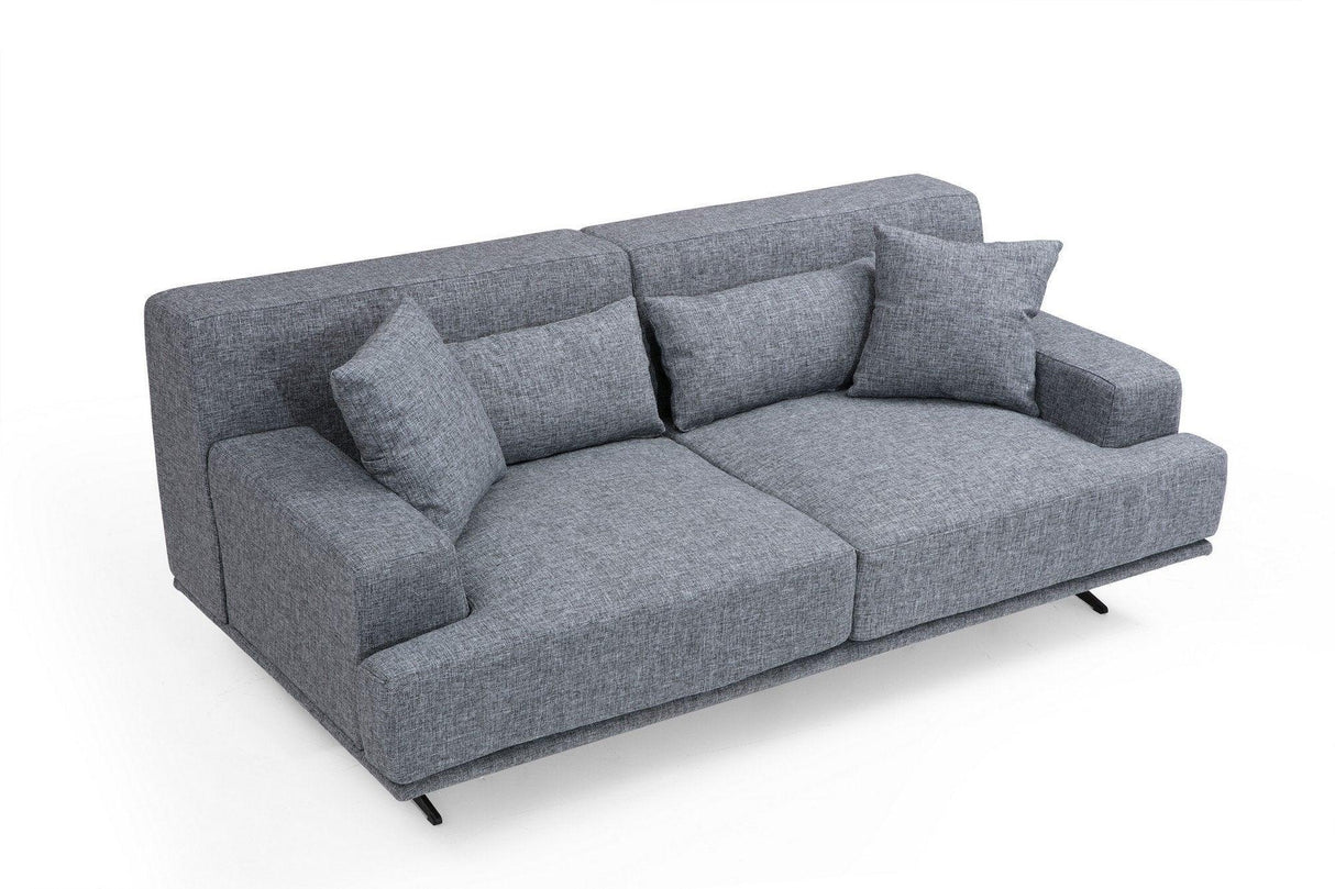 Canapea Fixa cu 2 Locuri Bentley, 200 x 80 x 110 cm - Gri, SKU 560ARE1507