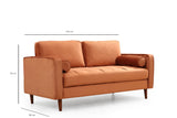 Canapea fixă Rome, Diverse culori, Diverse configurații, Ø10x70 cm - Portocaliu - 2 locuri | SKU: 560ARE1514 | Canapea fixă Rome, Ø10x70 cm, varianta Portocaliu - 2 locuri, produs pentru amenajarea locuinței, disponibil online în România la CasaMob