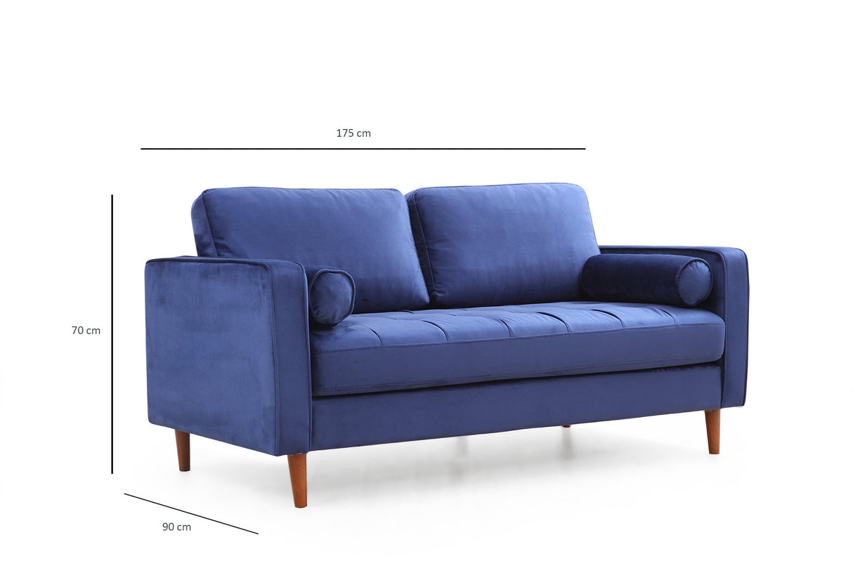 Canapea fixă Rome, Diverse culori, Diverse configurații, Ø10x70 cm - Bleumarin - 2 locuri | SKU: 560ARE1515 | Canapea fixă Rome, Ø10x70 cm, varianta Bleumarin - 2 locuri, produs pentru amenajarea locuinței, disponibil online în România la CasaMob