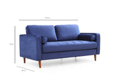 Canapea fixă Rome, Diverse culori, Diverse configurații, Ø10x70 cm - Bleumarin - 2 locuri | SKU: 560ARE1515 | Canapea fixă Rome, Ø10x70 cm, varianta Bleumarin - 2 locuri, produs pentru amenajarea locuinței, disponibil online în România la CasaMob