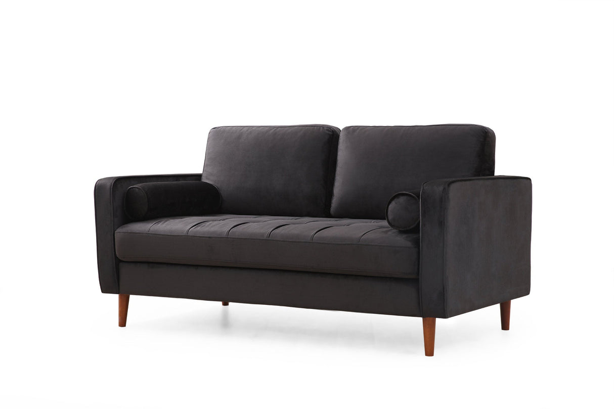 Canapea fixă Rome, Diverse culori, Diverse configurații, Ø10x70 cm - Negru - Stejar - 2 locuri | SKU: 560ARE1516 | Canapea fixă Rome, Ø10x70 cm, varianta Negru - Stejar - 2 locuri, produs pentru amenajarea locuinței, disponibil online în România la CasaMob