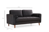 Canapea fixă Rome, Diverse culori, Diverse configurații, Ø10x70 cm - Negru - Stejar - 2 locuri | SKU: 560ARE1516 | Canapea fixă Rome, Ø10x70 cm, varianta Negru - Stejar - 2 locuri, produs pentru amenajarea locuinței, disponibil online în România la CasaMob