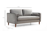 Canapea fixă Rome, Diverse culori, Diverse configurații, Ø10x70 cm - Gri deschis - 2 locuri | SKU: 560ARE1517 | Canapea fixă Rome, Ø10x70 cm, varianta Gri deschis - 2 locuri, produs pentru amenajarea locuinței, disponibil online în România la CasaMob