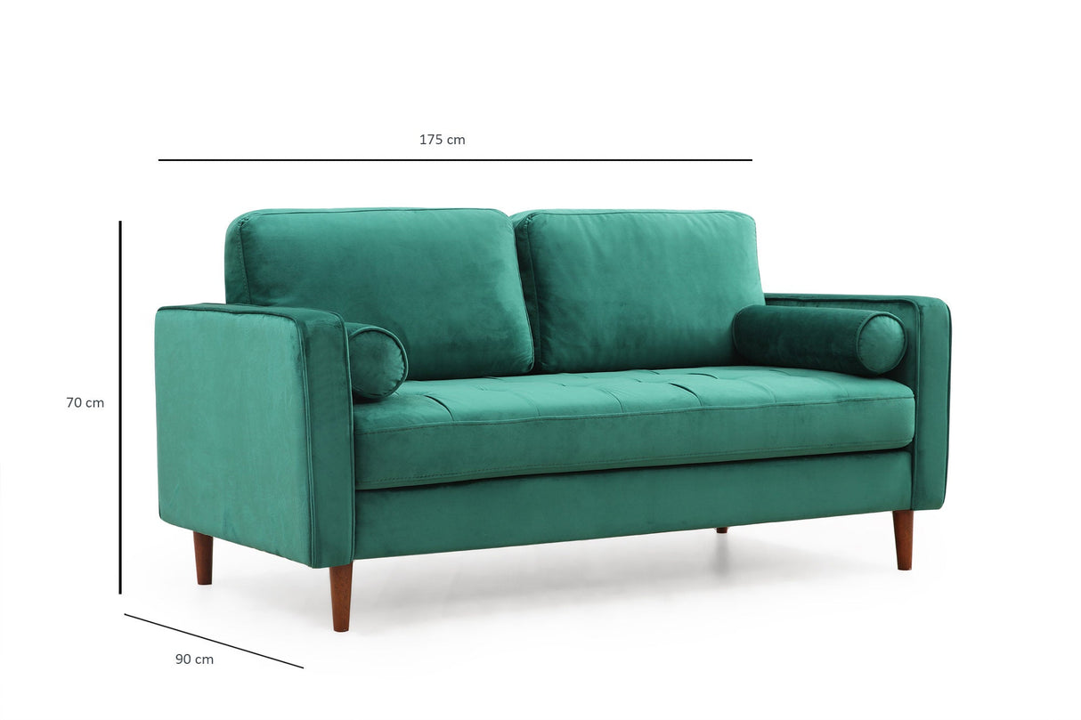 Canapea fixă Rome, Diverse culori, Diverse configurații, Ø10x70 cm - Verde - 2 locuri | SKU: 560ARE1518 | Canapea fixă Rome, Ø10x70 cm, varianta Verde - 2 locuri, produs pentru amenajarea locuinței, disponibil online în România la CasaMob