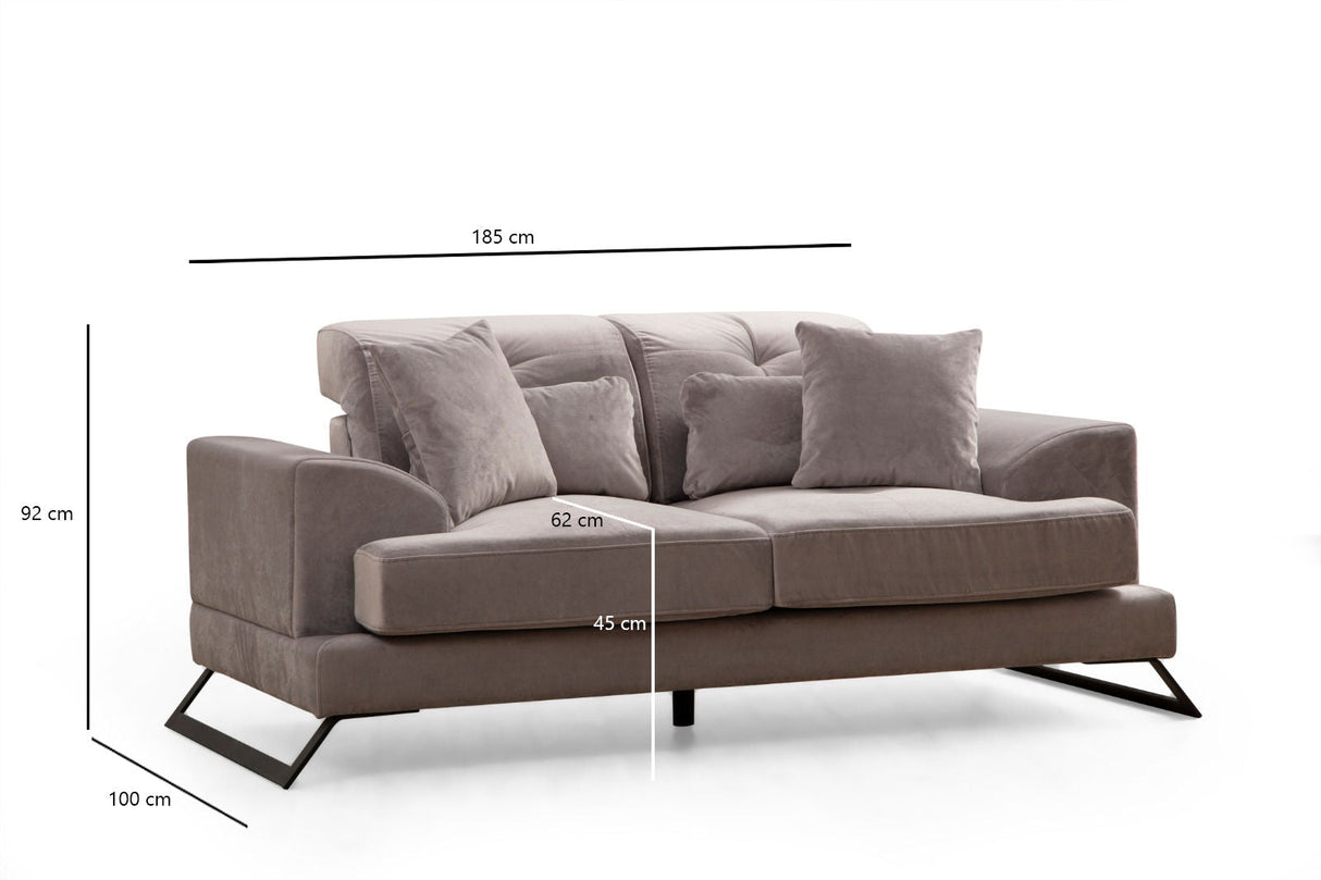 Canapea fixă Frido, Diverse culori, Diverse configurații - Gri deschis - 2 locuri | SKU: 560ARE1522 | Canapea fixă Frido, varianta Gri deschis - 2 locuri, produs pentru amenajarea locuinței, disponibil online în România la CasaMob