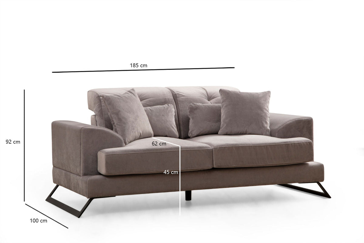 Gri deschis - 2 locuri | SKU: 560ARE1522 | Canapea fixă Frido, varianta Gri deschis - 2 locuri, produs pentru amenajarea locuinței, disponibil online în România la CasaMob