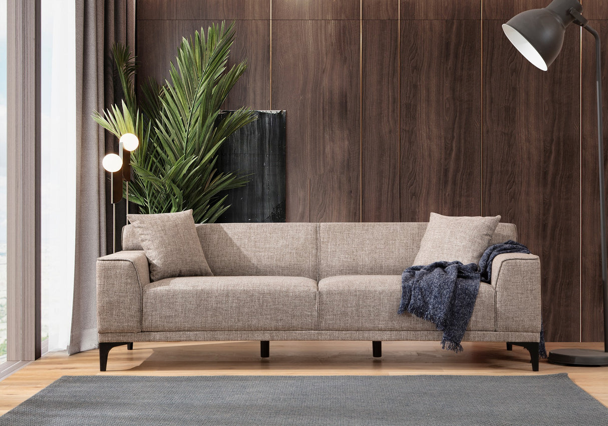 Canapea fixă 3 locuri Petra 3, Diverse culori, 215x86x87 cm - Fawn | SKU: 560ARE1527 | Canapea fixă 3 locuri Petra 3, 215x86x87 cm, varianta Fawn, produs pentru amenajarea locuinței, disponibil online în România la CasaMob