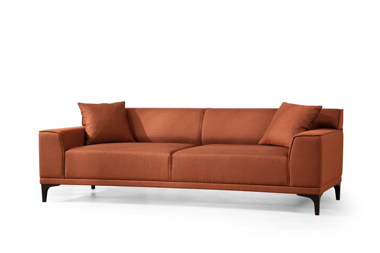 Canapea fixă 3 locuri Petra 3, Diverse culori, 215x86x87 cm - Portocaliu | SKU: 560ARE1528 | Canapea fixă 3 locuri Petra 3, 215x86x87 cm, varianta Portocaliu, produs pentru amenajarea locuinței, disponibil online în România la CasaMob