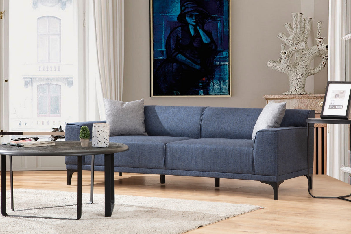 Canapea fixă 3 locuri Petra 3, Diverse culori, 215x86x87 cm - Albastru | SKU: 560ARE1529 | Canapea fixă 3 locuri Petra 3, 215x86x87 cm, varianta Albastru, produs pentru amenajarea locuinței, disponibil online în România la CasaMob