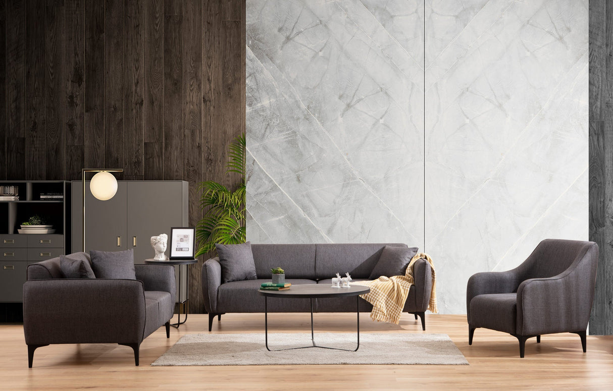 Canapea fixă Belissimo, Diverse culori, Diverse configurații, Diverse dimensiuni - Gri închis - 160x95x67 cm - 2 locuri | SKU: 560ARE1531 | Canapea fixă Belissimo, varianta Gri închis - 160x95x67 cm - 2 locuri, produs pentru amenajarea locuinței, disponibil online în România la CasaMob