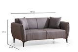 Canapea fixă Belissimo, Diverse culori, Diverse configurații, Diverse dimensiuni - Gri închis - 160x95x67 cm - 2 locuri | SKU: 560ARE1531 | Canapea fixă Belissimo, varianta Gri închis - 160x95x67 cm - 2 locuri, produs pentru amenajarea locuinței, disponibil online în România la CasaMob