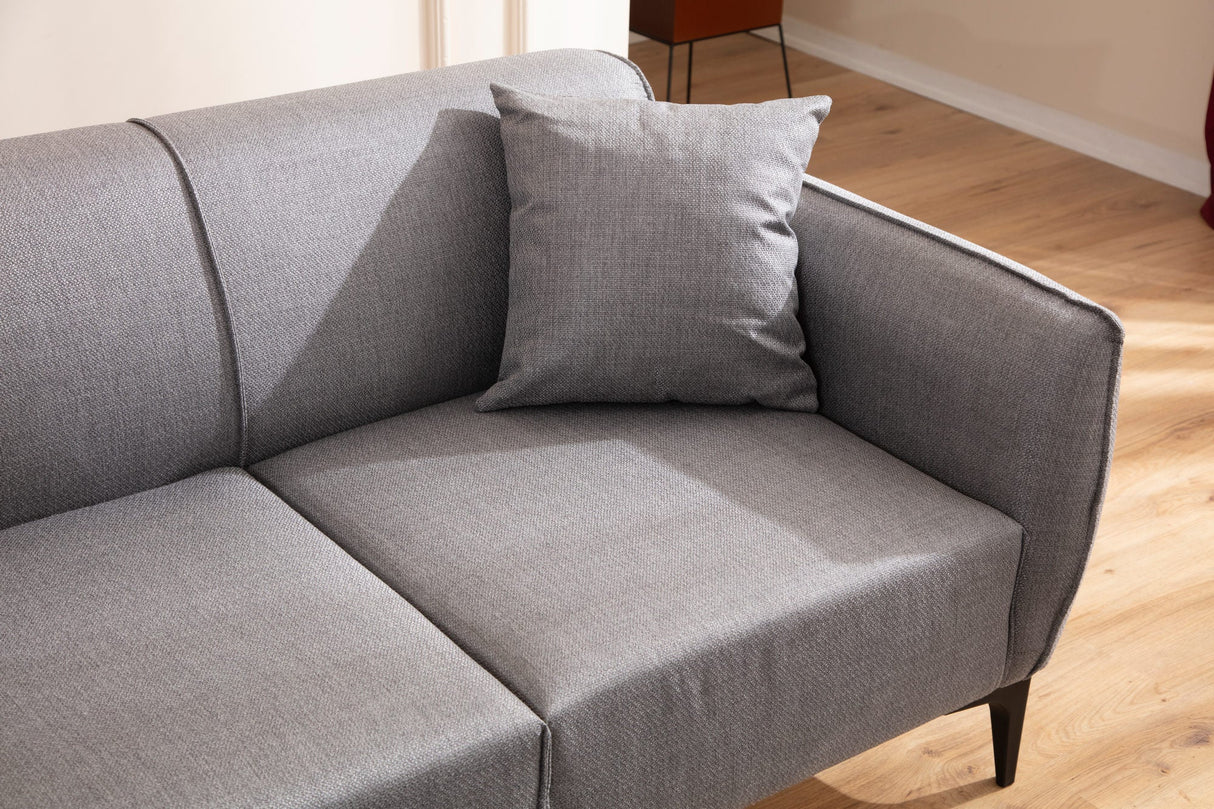 Canapea fixă Belissimo, Diverse culori, Diverse configurații, Diverse dimensiuni - Gri - 160x95x67 cm - 2 locuri | SKU: 560ARE1532 | Canapea fixă Belissimo, varianta Gri - 160x95x67 cm - 2 locuri, produs pentru amenajarea locuinței, disponibil online în România la CasaMob